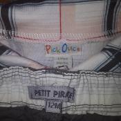Lot Pantalon Petit Pirate et chemise Pick Ouic 12 mois