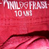 Short Vynil Fraise 10 ans